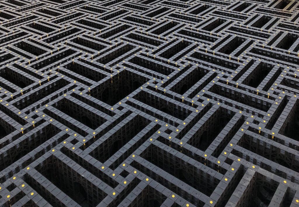 Showcasing the modular layout of the evaporative matrix