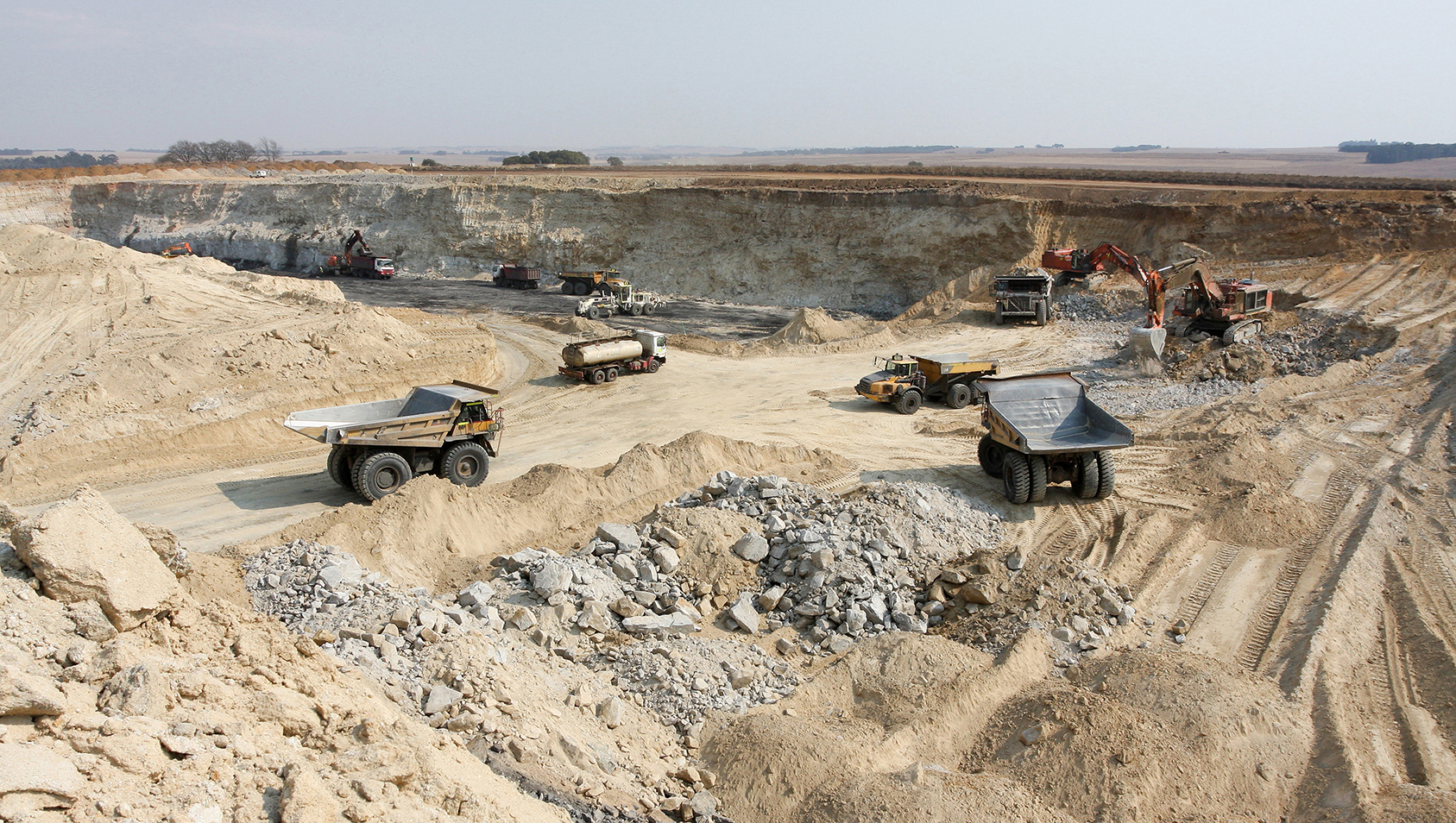 aerial view of a mining operation